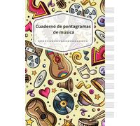 Cuaderno Pentagramado de Música: 12 Pentagramas por Página | 112 Páginas Numeradas con Índice Emocional | Formato Grande A4