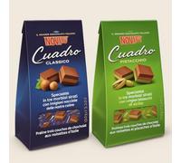 Cuadro Creamino Classico e Pistacchio, Praline di Cioccolato al Latte e Gianduja con Nocciole e Pistacchi di Sicilia, Confezione da 300g (2x150g), Cioccolatini Gourmet Made in Italy
