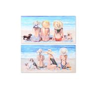 CUADRO LIENZO MDF 120X3X60 CHICAS PLAYA 2 SURT.