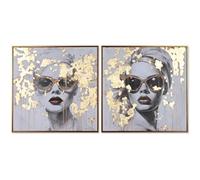 CUADRO LIENZO PS 70X3,5X70 CHICA GAFAS 2 SURT.