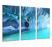 Cuadros Cámara Poster Fotografico Cueva Maritima in Mar Blu, Spiaggia Paradisiaca Dimensione totale: 97 x 62 cm XXL