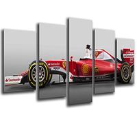 Cuadros Camara Quadro su Legno, Auto di Formula 1, Ferrari F1, Sebastian Vettel, 165 x 62cm, Stampa in qualita Fotografica. Ref. 26553