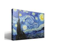 cuadrosfamosos.es - Tela con rappresentazione del quadro “Notte stellata” di Vincent Willem van Gogh, alta risoluzione, 75 cm x 55 cm