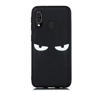 CUAgain Cover Compatibile con Samsung Galaxy A20e 2019 Silicone Disegni Motivo Nero Galassia Gomma Antiurto Case Ultrasottile Resistente Protettiva Bumper Custodia per Uomo Donna Don't Touch My Phone