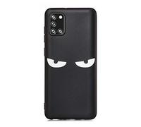 CUAgain Cover Compatibile per Samsung Galaxy A31 2020 Silicone Disegni Motivo Nero Galassia Gomma Antiurto Case Ultrasottile Resistente Protettiva Bumper Custodia per Uomo Donna Don't Touch My Phone
