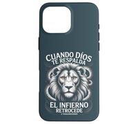 Cuando Dios Te Respalda - Infierno Retrocede Leone Cristiano Custodia per iPhone 16 Pro Max