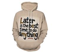 CUAXINHM Felpa unisex morbida con cappuccio con stampa grafica retrò graffiti linguaggio interessante e tasca frontale per abbigliamento casual streetwear, Multicolore, M