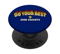 Cub Scouts Do Your Best! Retro 80's Arcade Style Scouting PopSockets PopGrip Adesivo