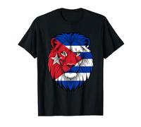 Cuba Bandiera Colori Testa di Leone Maglietta