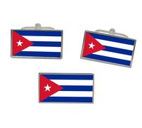 Cuba Bandiera Gemelli E Fermacravatta Set