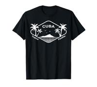 Cuba Caraibi Palme Isola Vacanza all'Avana Souvenir Maglietta