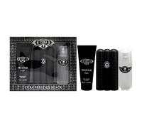 Cuba Cuba Prestige Black for Men 3 pz Gift Set 3oz EDT Spray, 6,6oz Shower Gel, 3,3oz dopo Shave