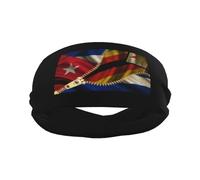 Cuba Cuban Flag And Zimbabwean Flag Donna Uomo Fascia Capelli Elastica Fasce Per Capelli Antiscivolo Headband Per Allenamento Fitness Sport