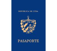 Cuba Cuban Passport Replica Theme Lined Hardcover 6'' x 9'' Notebook / Journal 120 pages