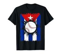 Cuba Flag Baseball Cuban Heritage Maglietta