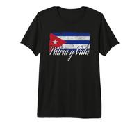Cuba Flag Patria Y Vida Free Cuba Maglietta Premium