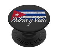 CUBA FLAG PATRIA Y VIDA FREE CUBA PopSockets PopGrip Adesivo