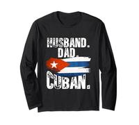 Cuba Flag Pride Dna Cuban Husband Dad Love Proud Fathers Day Maglia a Manica