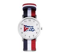 Cuba Flag Sport Watch per uomo donna cinturino in nylon orologio da polso analogico al quarzo, Stile:, regular, Cinturino