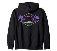Cuba Isola Palme Caraibi Vacanza all'Avana Souvenir Felpa con Cappuccio