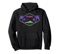 Cuba Isola Palme Caraibi Vacanza all'Avana Souvenir Felpa con Cappuccio