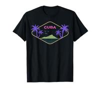 Cuba Isola Palme Caraibi Vacanza all'Avana Souvenir Maglietta