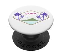 Cuba Isola Palme Caraibi Vacanza all'Avana Souvenir PopSockets PopGrip Adesivo