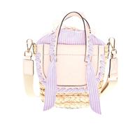 Cuba Lab - Habanera Borsa in Pelle e Rafia - - Bags - Donna - Viola - ONE SIZE