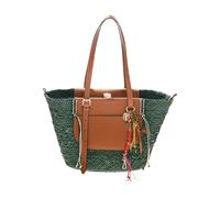 Cuba Lab - Tropicana Borsa in Pelle e Rafia - - Bags - Donna - Verde - ONE SIZE