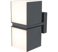 LUTEC Applique LED esterni Cuba 2 luci antracite, 3.000K Lutec