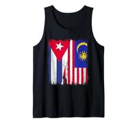 Cuba Malesia Half Flag Cuban Malaysian Heritage Jersey Canotta