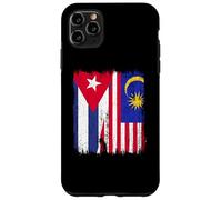 Cuba Malesia Half Flag Cuban Malaysian Heritage Jersey Custodia per iPhone 11 Pro Max