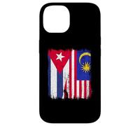 Cuba Malesia Half Flag Cuban Malaysian Heritage Jersey Custodia per iPhone 14