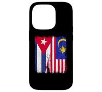 Cuba Malesia Half Flag Cuban Malaysian Heritage Jersey Custodia per iPhone 14 Pro