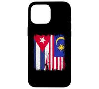 Cuba Malesia Half Flag Cuban Malaysian Heritage Jersey Custodia per iPhone 16 Pro Max