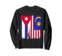 Cuba Malesia Half Flag Cuban Malaysian Heritage Jersey Felpa