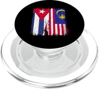 Cuba Malesia Half Flag Cuban Malaysian Heritage Jersey PopSockets PopGrip per MagSafe