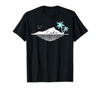 Cuba Palme Caraibi Isola Vacanza all'Avana Souvenir Maglietta