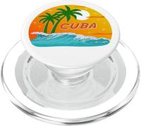 Cuba Palme Caraibi Spiaggia Tramonto Souvenir PopSockets PopGrip per MagSafe