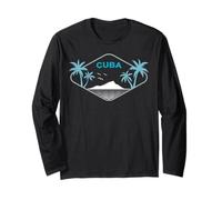 Cuba Palme Isola Caraibi Vacanza all'Avana Souvenir Maglia a Manica