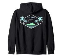 Cuba Palme Isola Vacanza all'Avana Caraibi Souvenir Felpa con Cappuccio