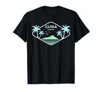Cuba Palme Isola Vacanza all'Avana Caraibi Souvenir Maglietta