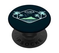 Cuba Palme Isola Vacanza all'Avana Caraibi Souvenir PopSockets PopGrip Adesivo