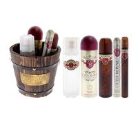 Cuba Royal - Set regalo di profumo da uomo, 4 pezzi, in secchio in legno | EDT 100 ml, EDT 35 ml, spray corpo 200 ml, dopobarba 100 ml, in secchio in legno