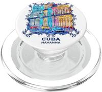 Cuba scena di strada dell'Avana Auto d'epoca Musica Souvenir PopSockets PopGrip per MagSafe