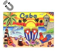 Cuba Scene Caraibi - Magnete da collezione per frigorifero, 6,3 x 8,9 cm