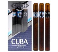 Trio 2 by Cuba for Men - Set da 3 pezzi da regalo 1,17 oz EDT Spray, 1,17 oz Cuba Shadow EDT Spray, 1,17 oz Cuba Prestige Black EDT Spray