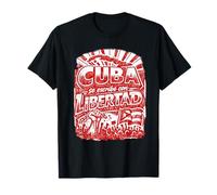 Cuba Si scrive con libertà | Cuba Libre Maglietta