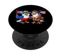 Cuba USA Bandiera americana Fiero patrimonio cubano Cultura PopSockets PopGrip Adesivo