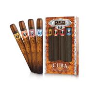 Cuba Variety By Cuba For Men. Set-4 Piece Variety spray With Cuba Gold, Blue, Red & Orange & All Are EDT spray 1.17 Ounces by Cuba